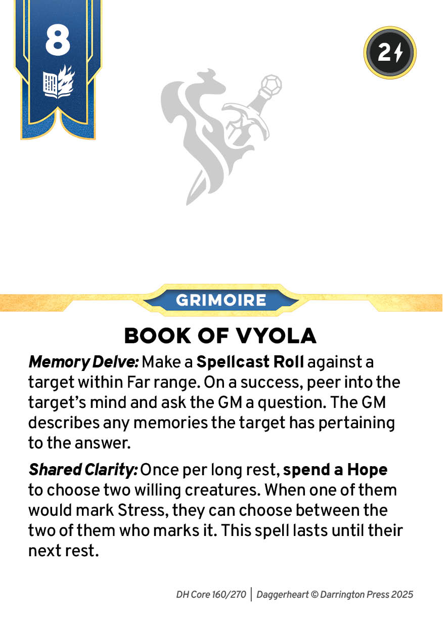 Spell #142 spell card