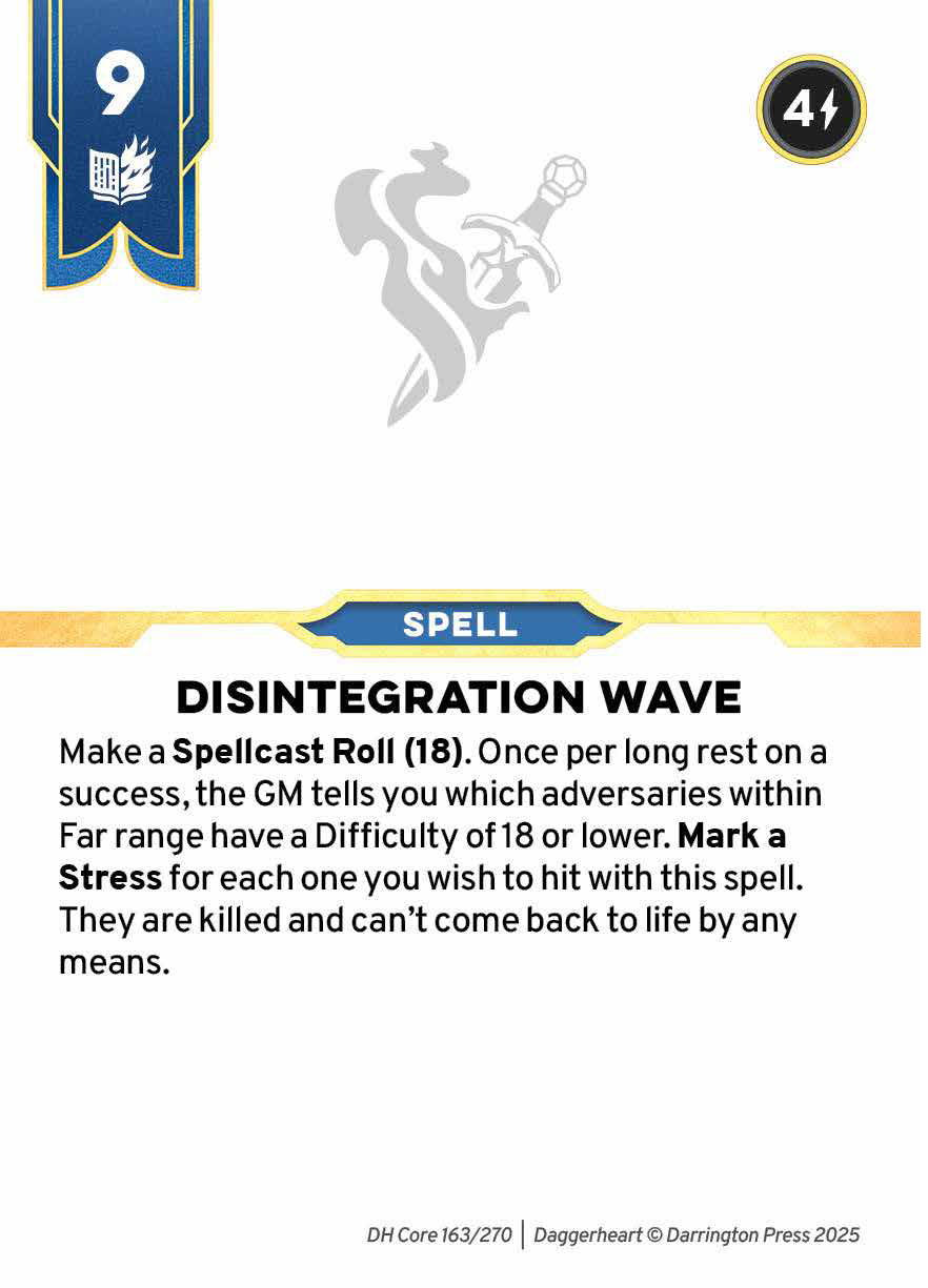 Spell #161 spell card