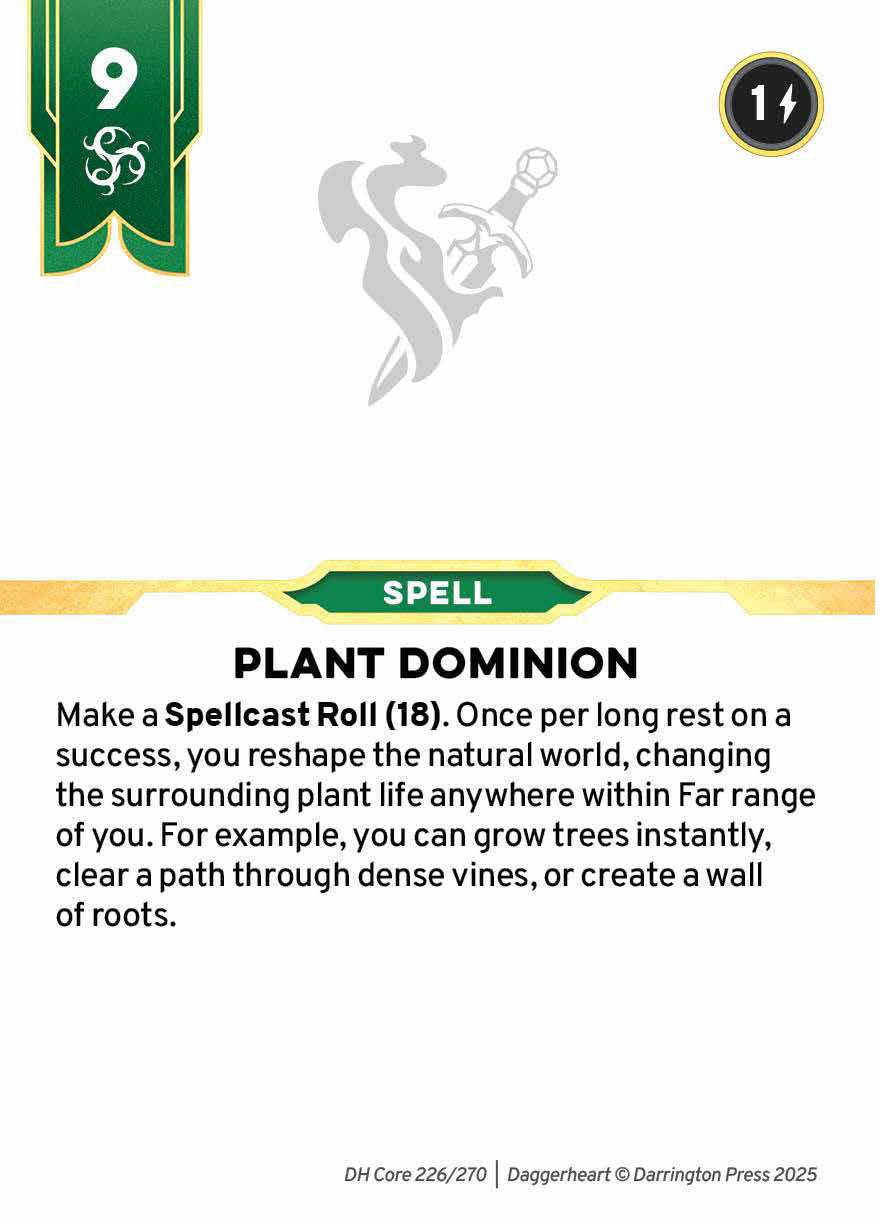 Spell #167 spell card