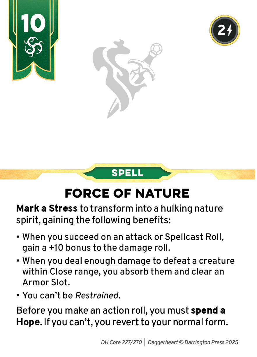 Spell #184 spell card