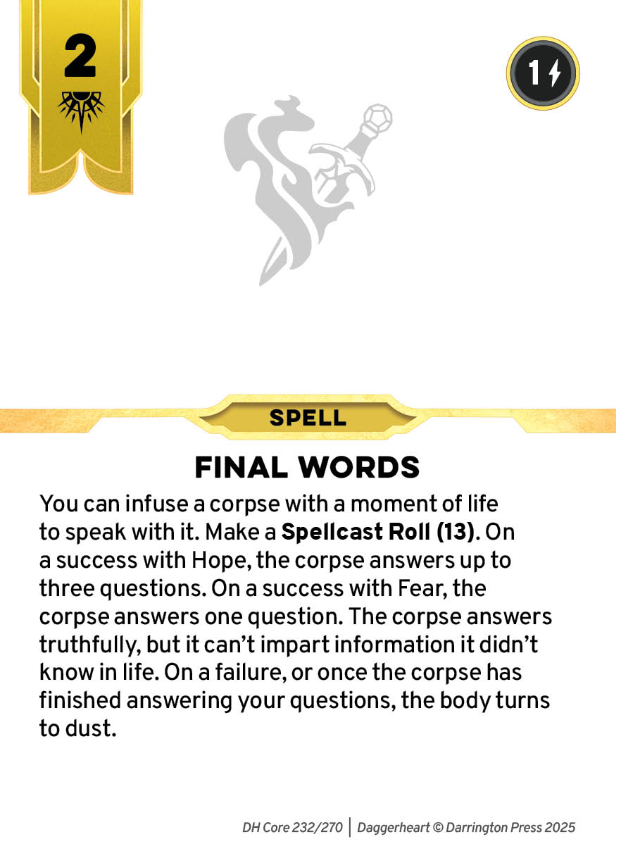 Spell #42 spell card